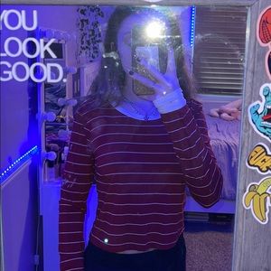 cropped long sleeve top